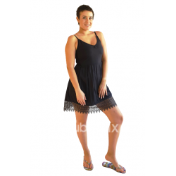 Φόρεμα κοντό βαμβακερό rayon με τιράντες